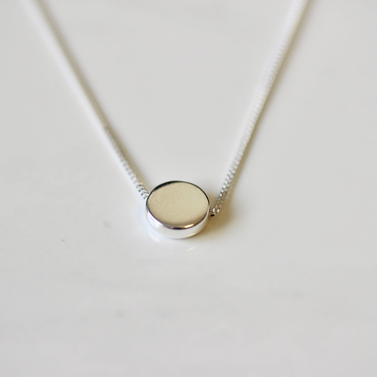 Sterlingsilber Rund Scheibe 40,5 cm Halskette