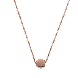 Rosévergoldet Sterlingsilber Rund Scheibe 40,5 cm Halskette