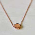 Rosévergoldet Sterlingsilber Rund Scheibe 40,5 cm Halskette