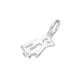 Sterlingsilber Pinguin Anhänger mit Ausgeschnittenen Details