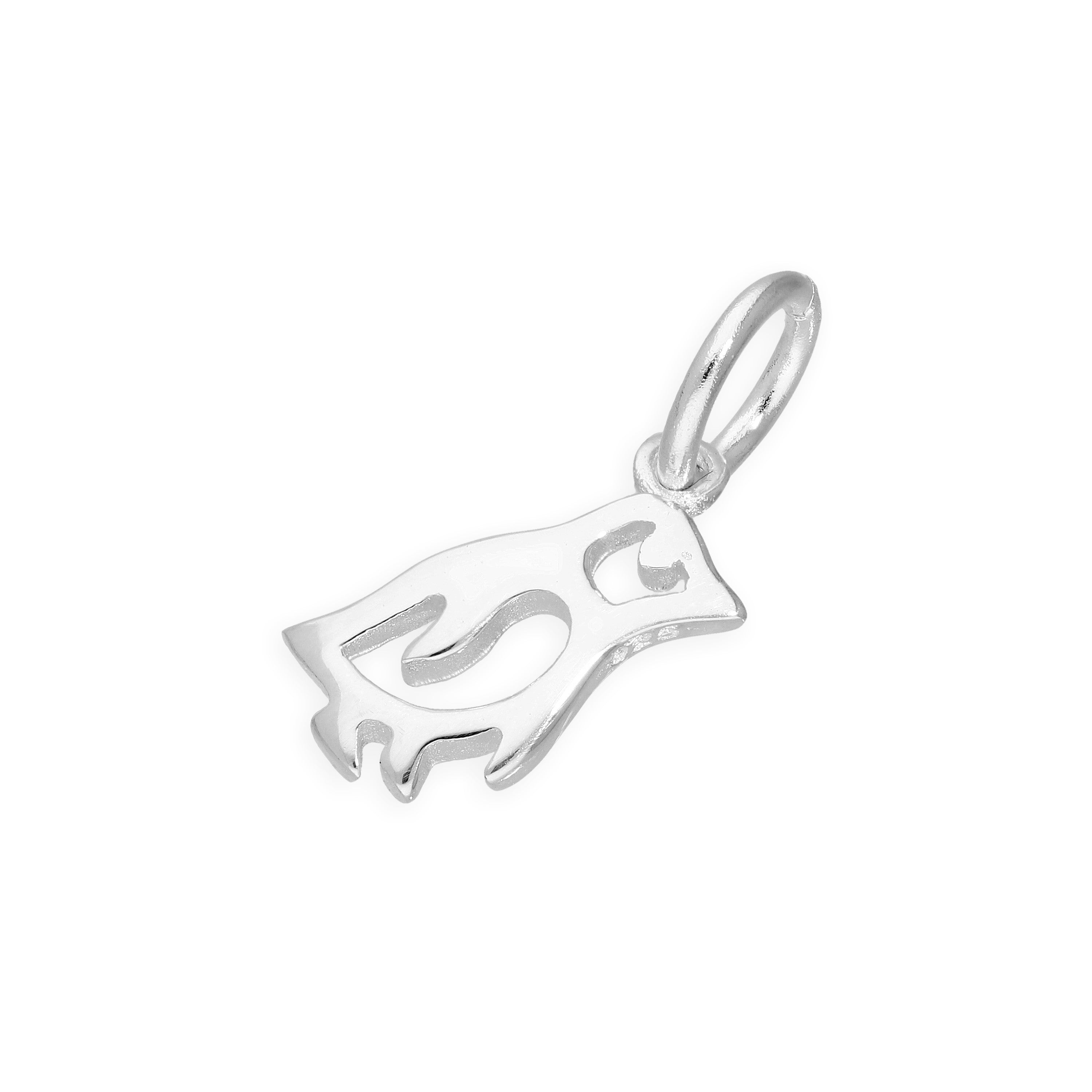 Sterlingsilber Pinguin Anhänger mit Ausgeschnittenen Details