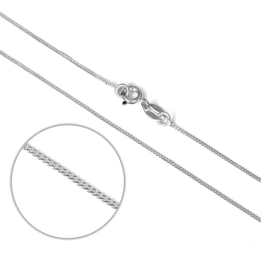Sterlingsilber-Panzerkette mit Diamantschliff, 28 Zoll