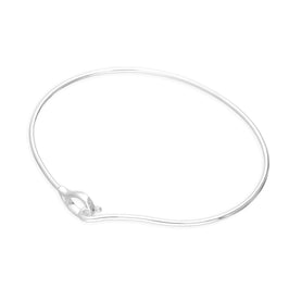 Sterlingsilber 69 mm Haken & Öse Armreif Erwachsene