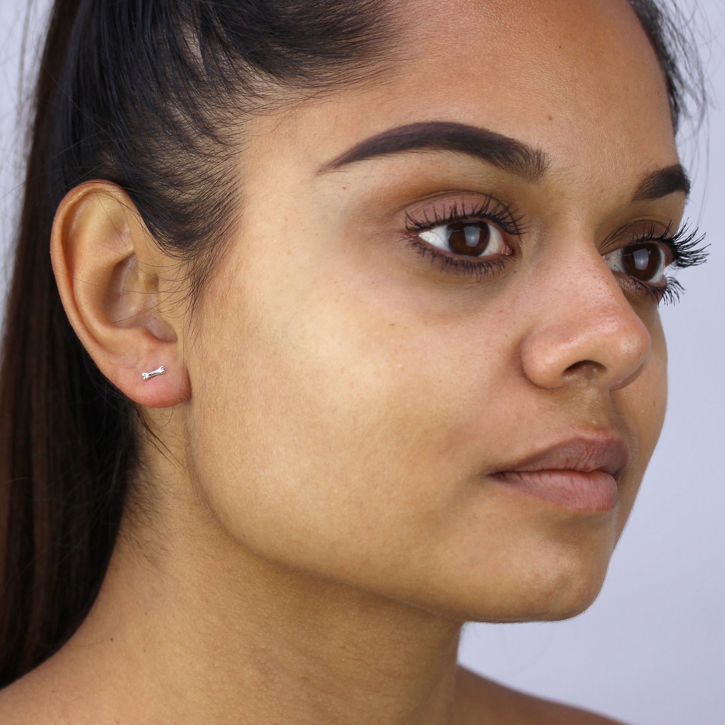 Sterlingsilber Knochen Ohrstecker