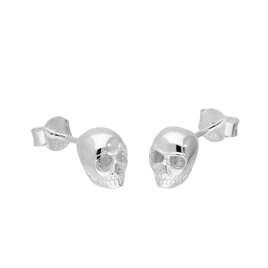 Sterlingsilber Totenkopf Ohrstecker