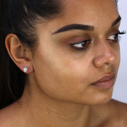 Sterlingsilber Totenkopf Ohrstecker