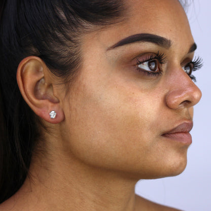 Sterlingsilber Totenkopf Ohrstecker