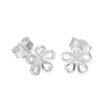 Sterlingsilber Ausgeschnitten Blume Ohrstecker