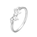Sterlingsilber Schleifenring Größe J - W