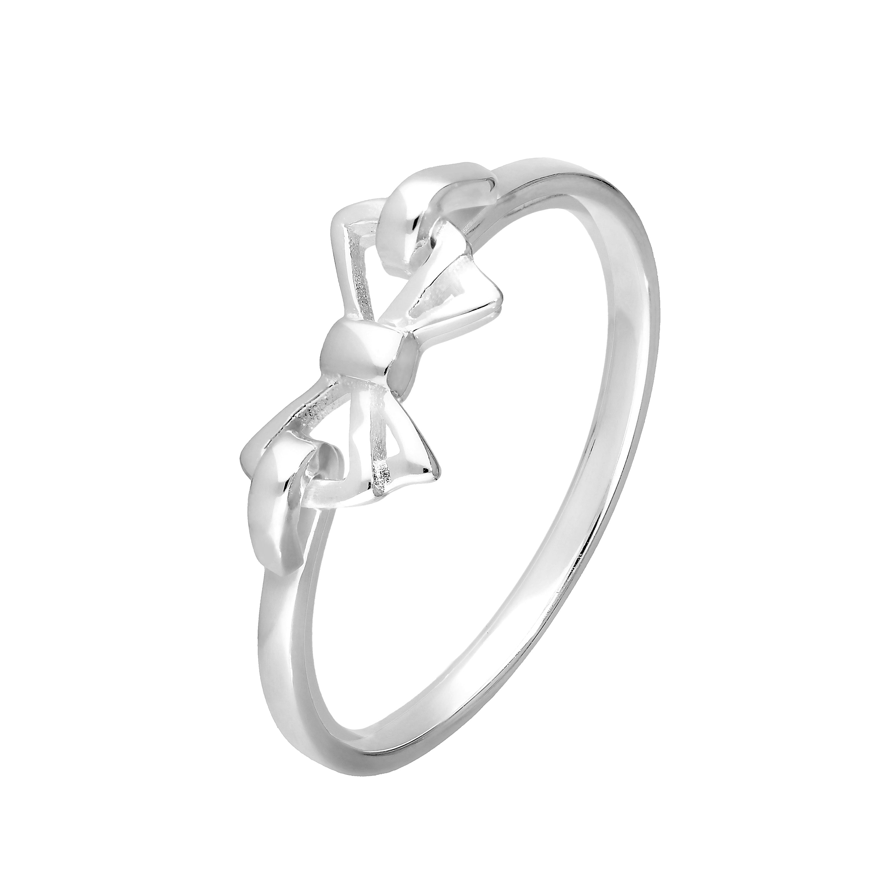 Sterlingsilber Schleifenring Größe J - W