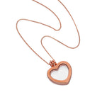Kleiner Herzanhänger aus rosévergoldetem Sterlingsilber mit Kette, 16–22 Zoll