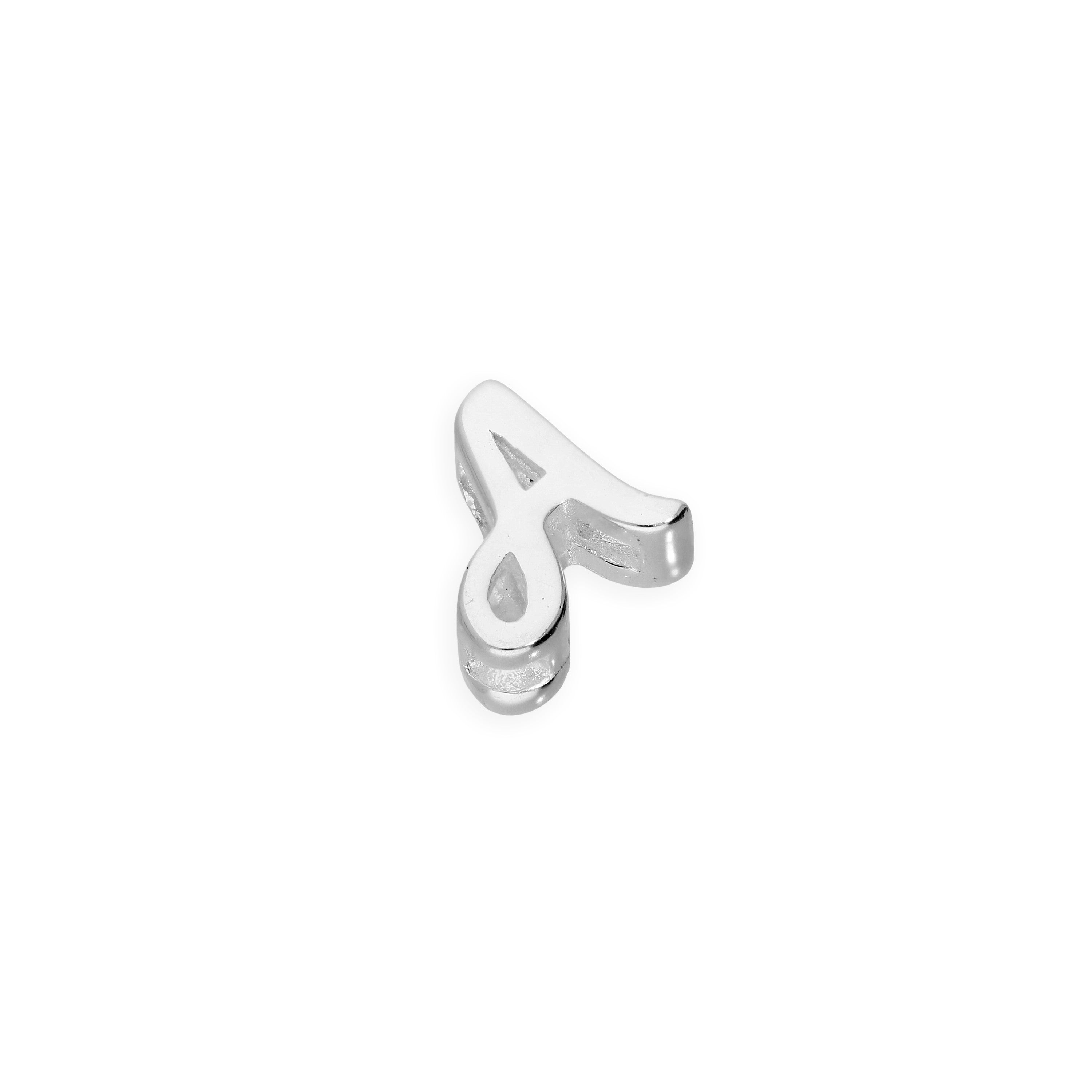 Sterlingsilber Charms mit schwimmenden, verschnörkelten Buchstaben A–Z