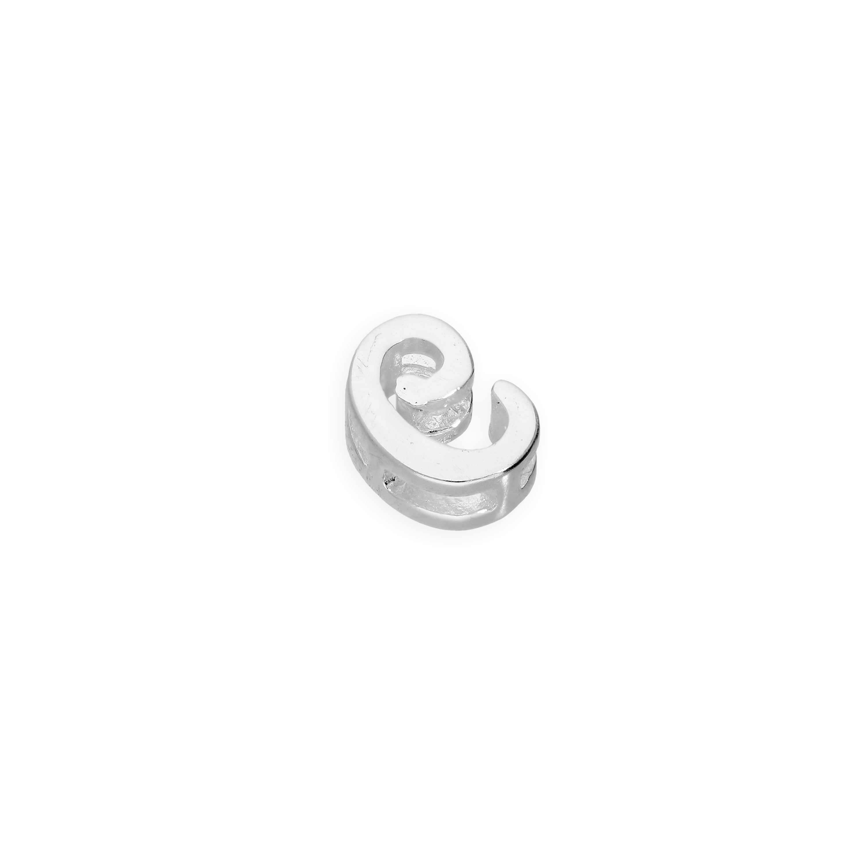 Sterlingsilber Charms mit schwimmenden, verschnörkelten Buchstaben A–Z