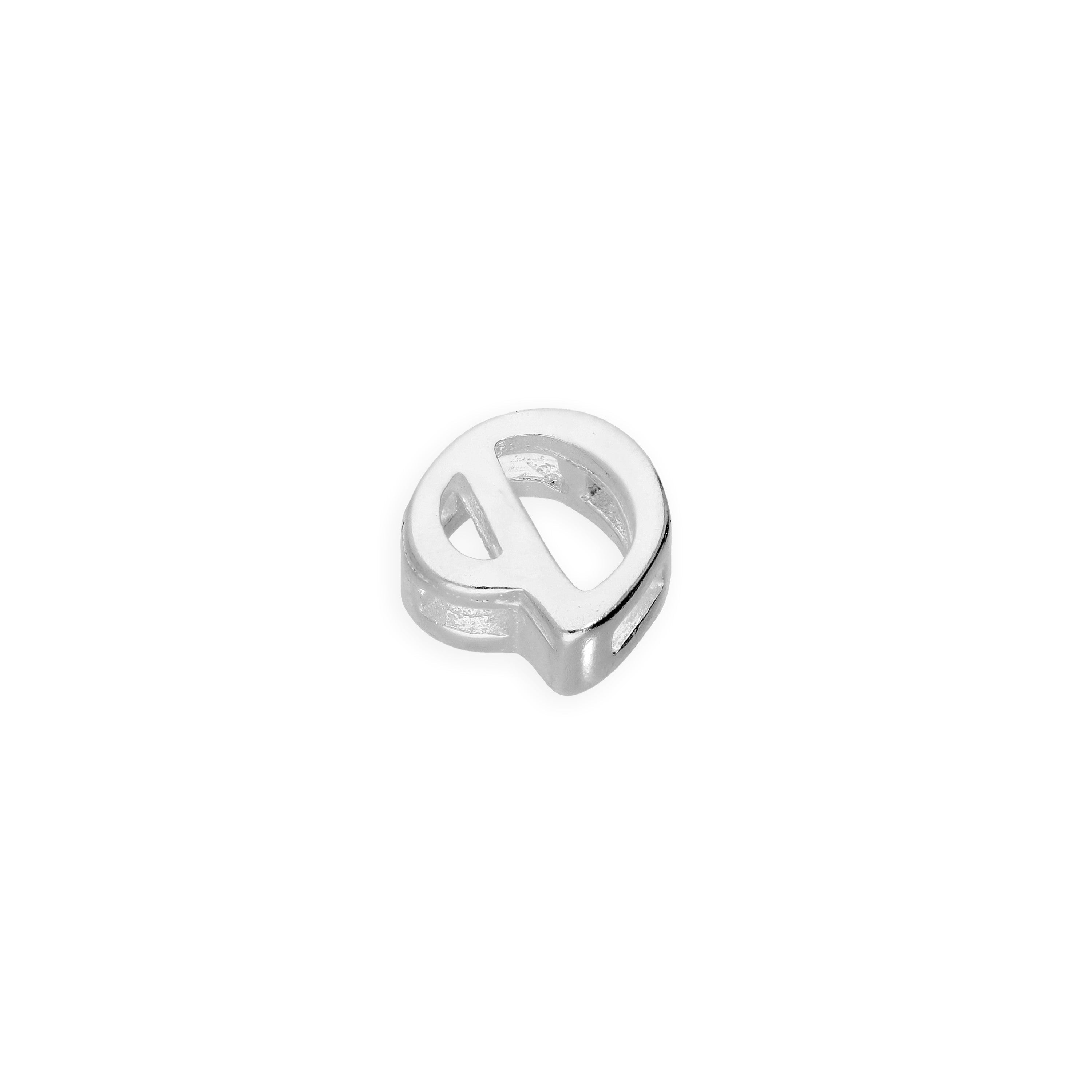Sterlingsilber Charms mit schwimmenden, verschnörkelten Buchstaben A–Z