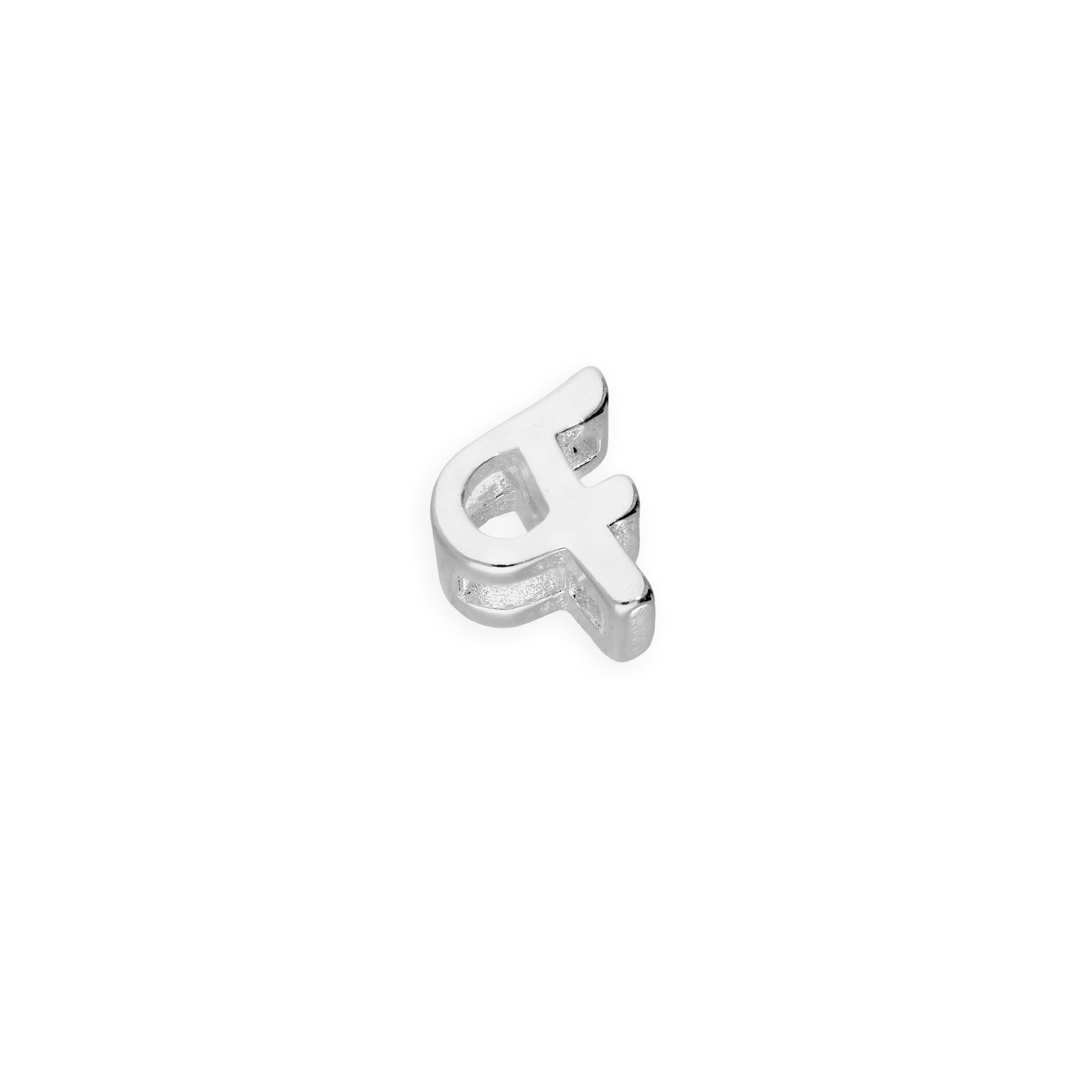Sterlingsilber Charms mit schwimmenden, verschnörkelten Buchstaben A–Z