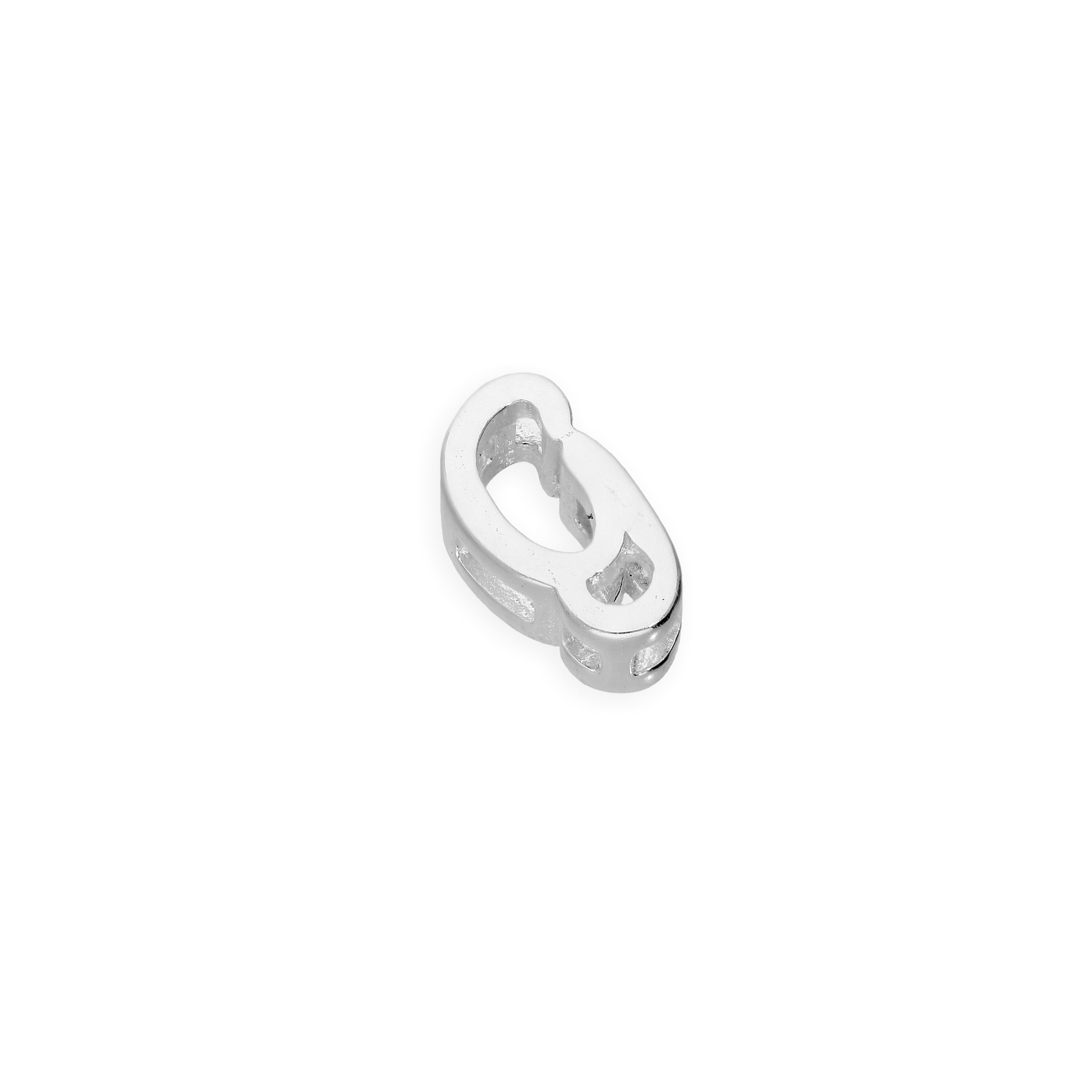 Sterlingsilber Charms mit schwimmenden, verschnörkelten Buchstaben A–Z