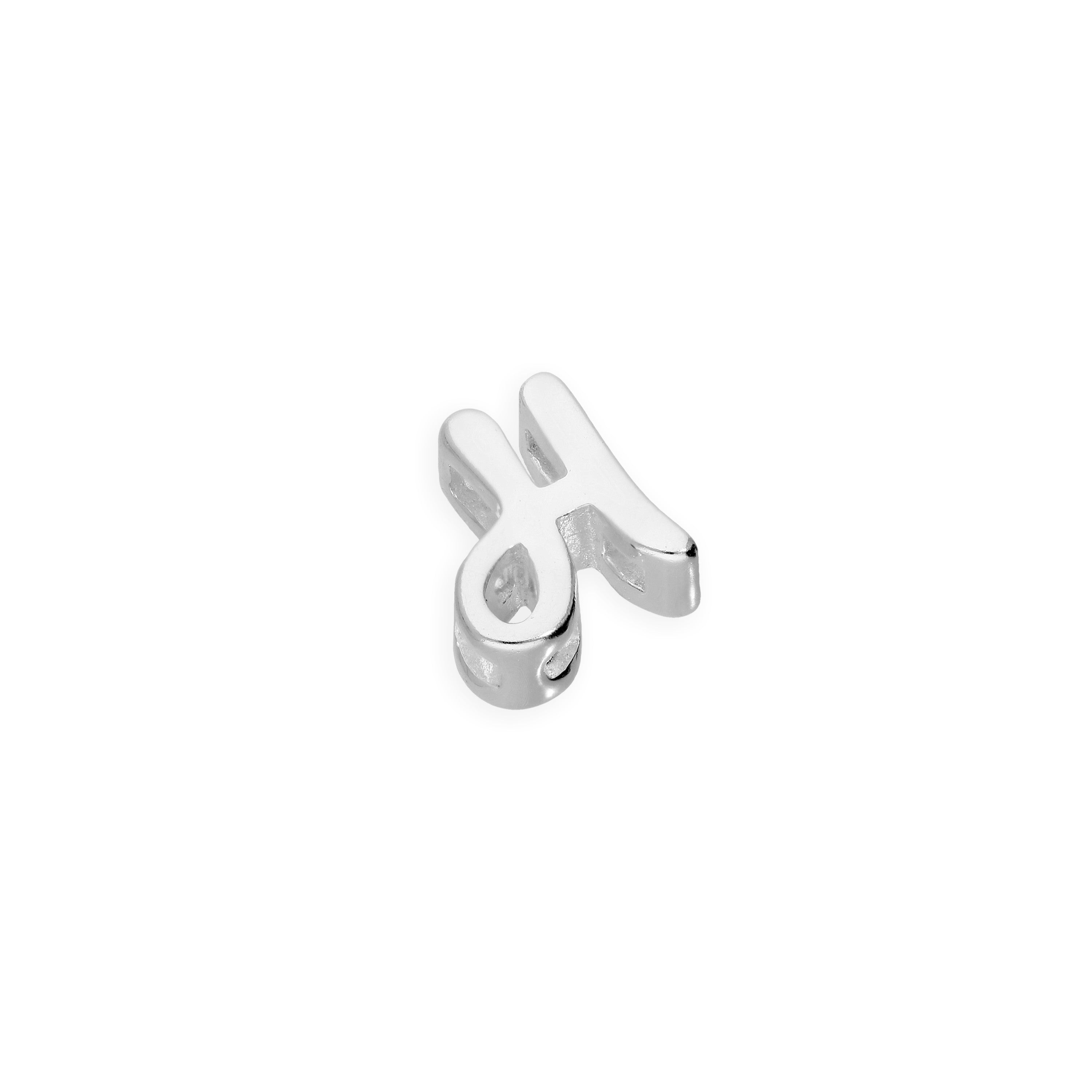 Sterlingsilber Charms mit schwimmenden, verschnörkelten Buchstaben A–Z