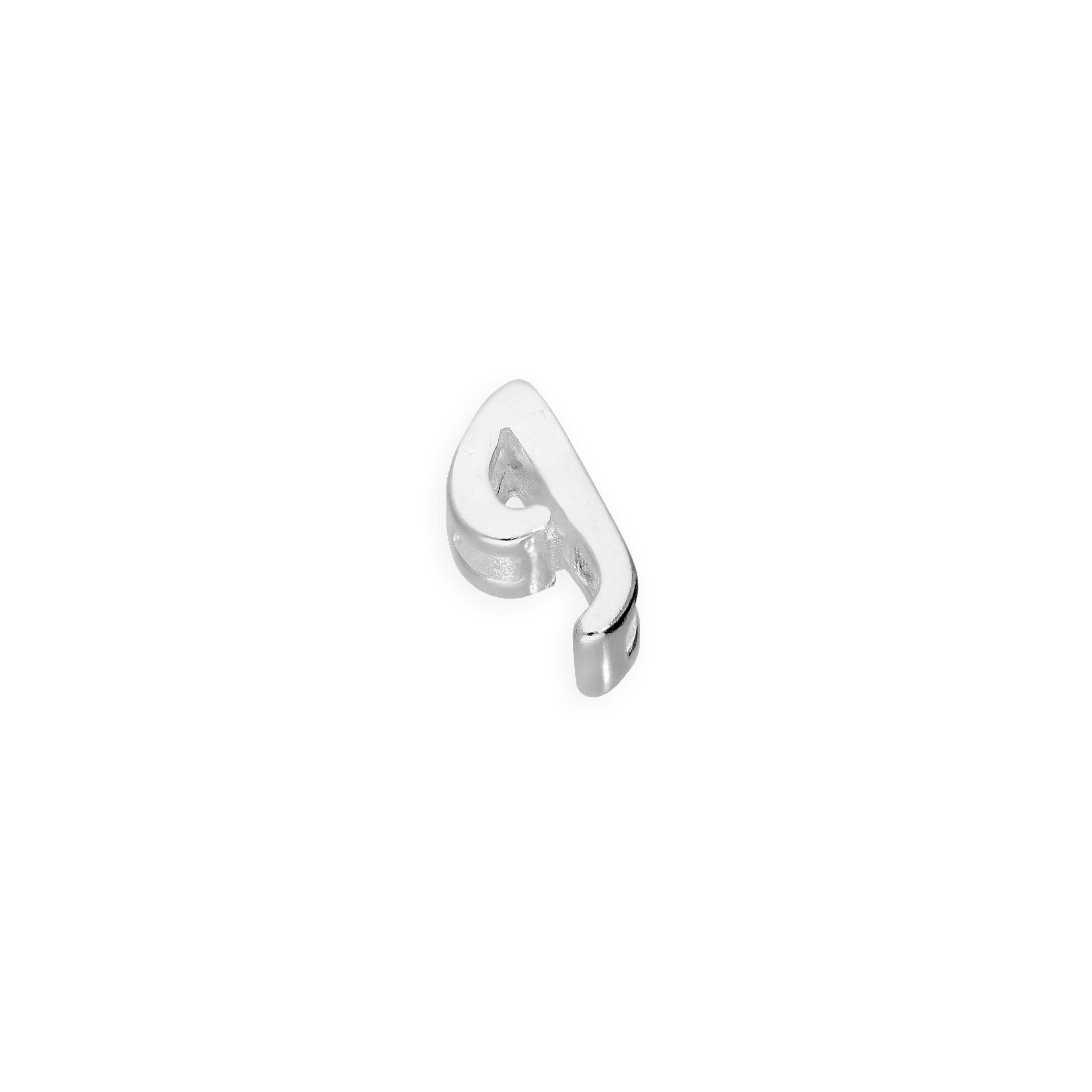 Sterlingsilber Charms mit schwimmenden, verschnörkelten Buchstaben A–Z