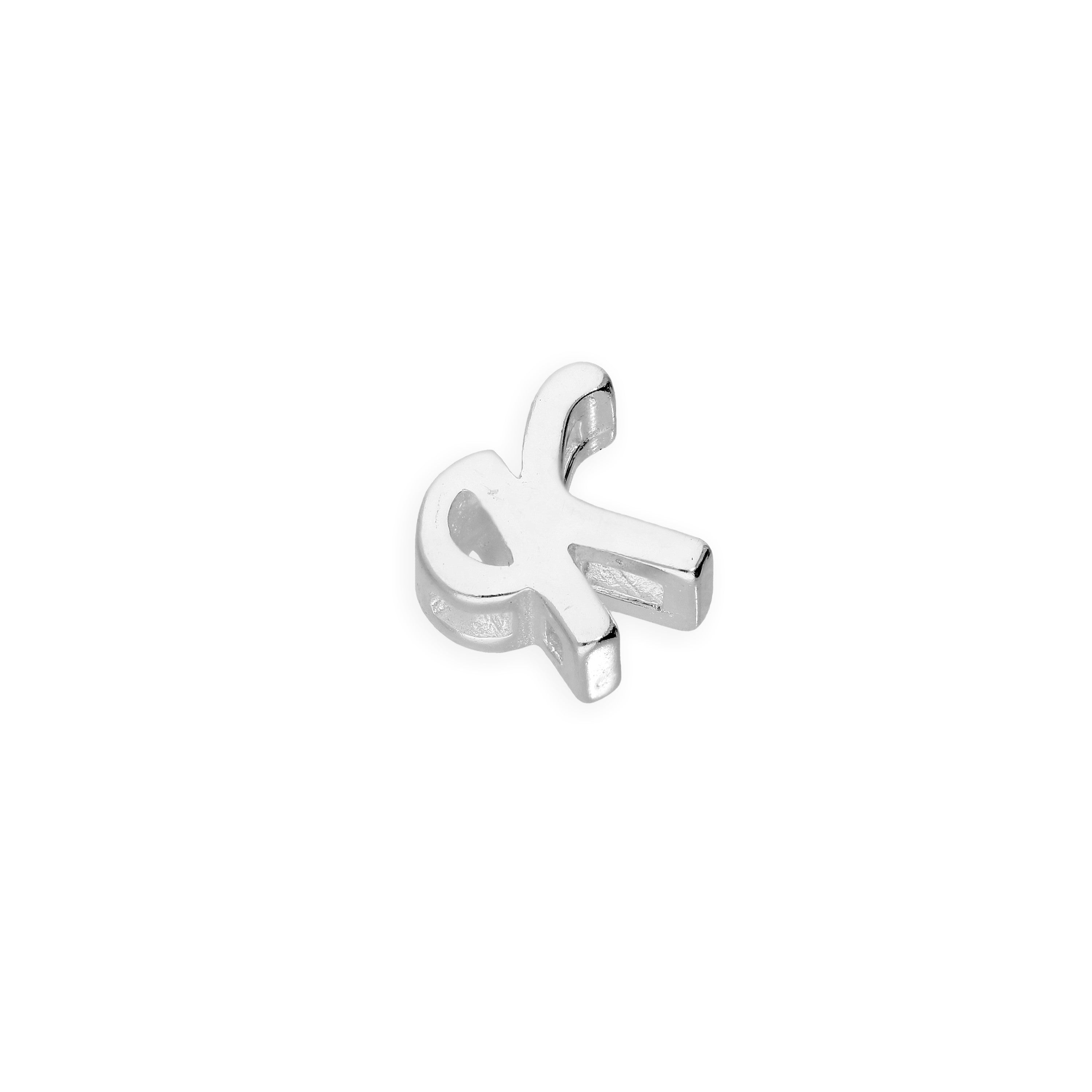 Sterlingsilber Charms mit schwimmenden, verschnörkelten Buchstaben A–Z