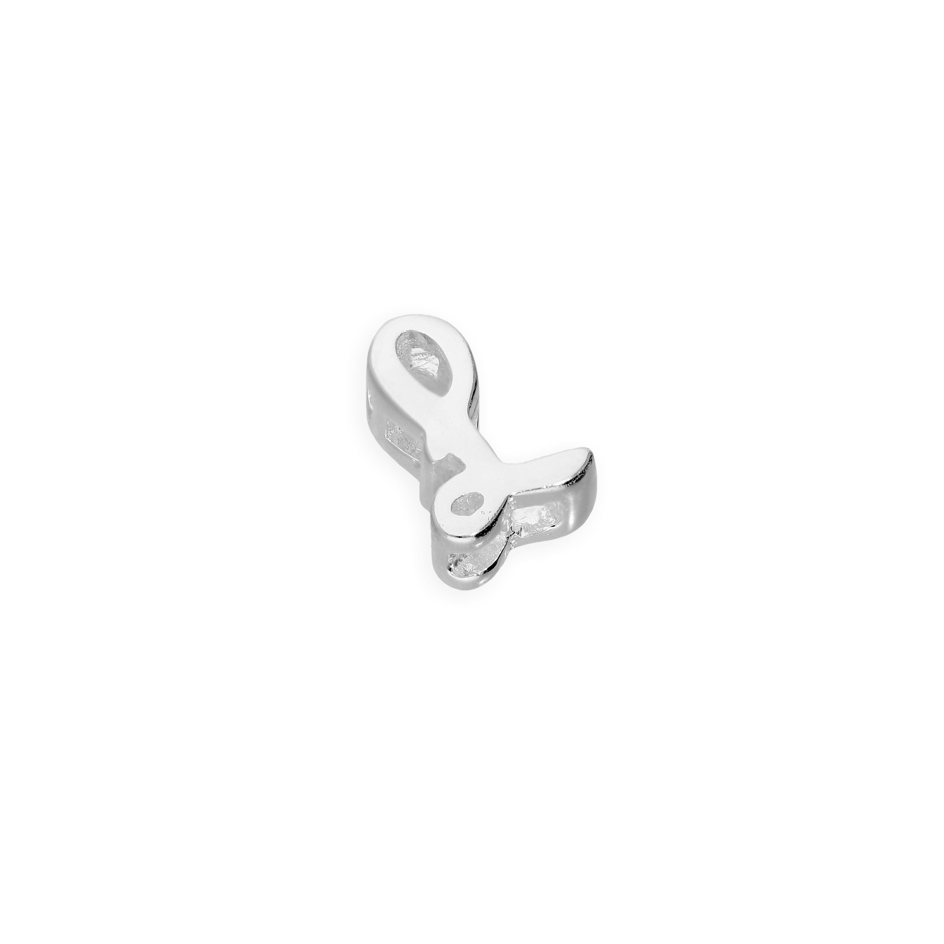 Sterlingsilber Charms mit schwimmenden, verschnörkelten Buchstaben A–Z