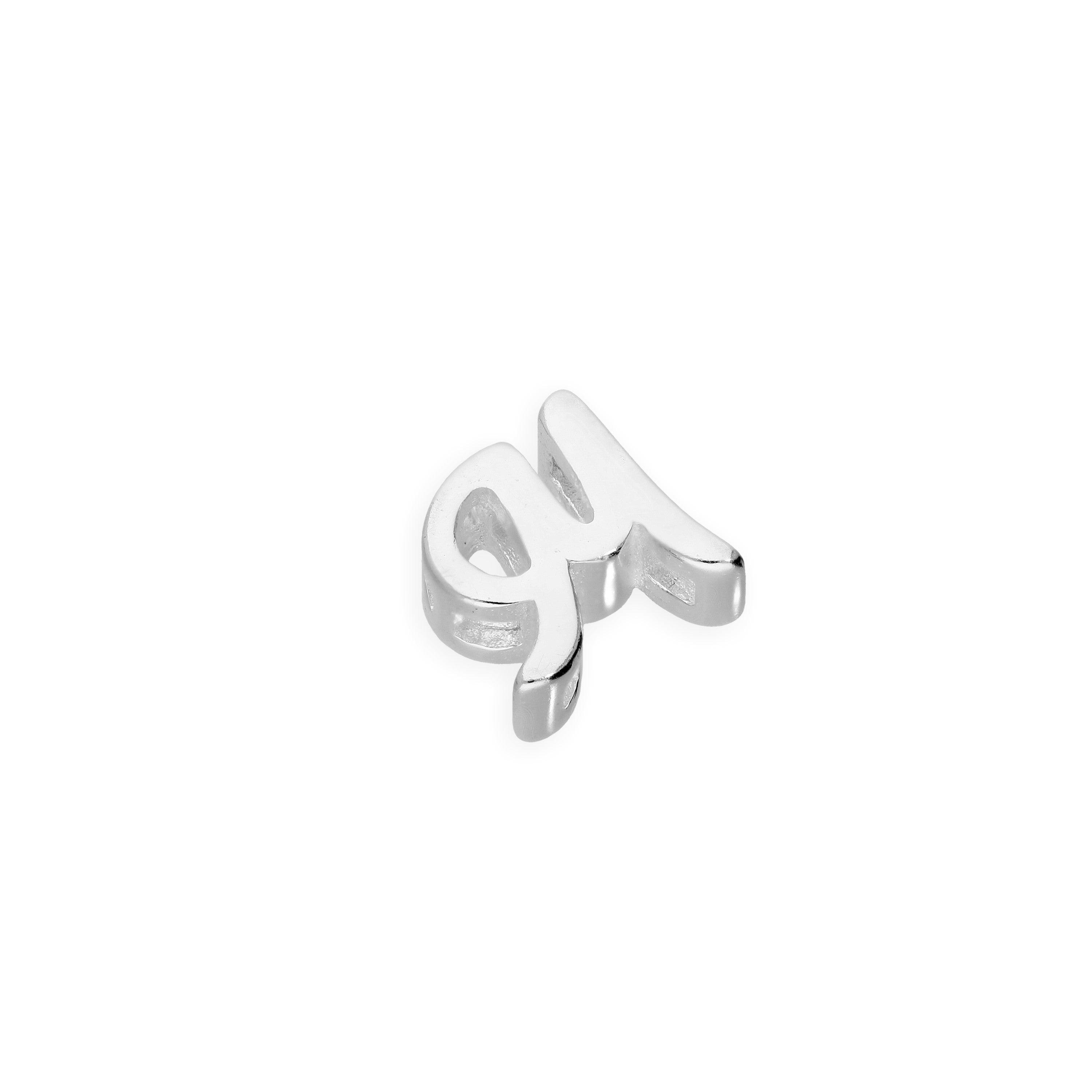 Sterlingsilber Charms mit schwimmenden, verschnörkelten Buchstaben A–Z