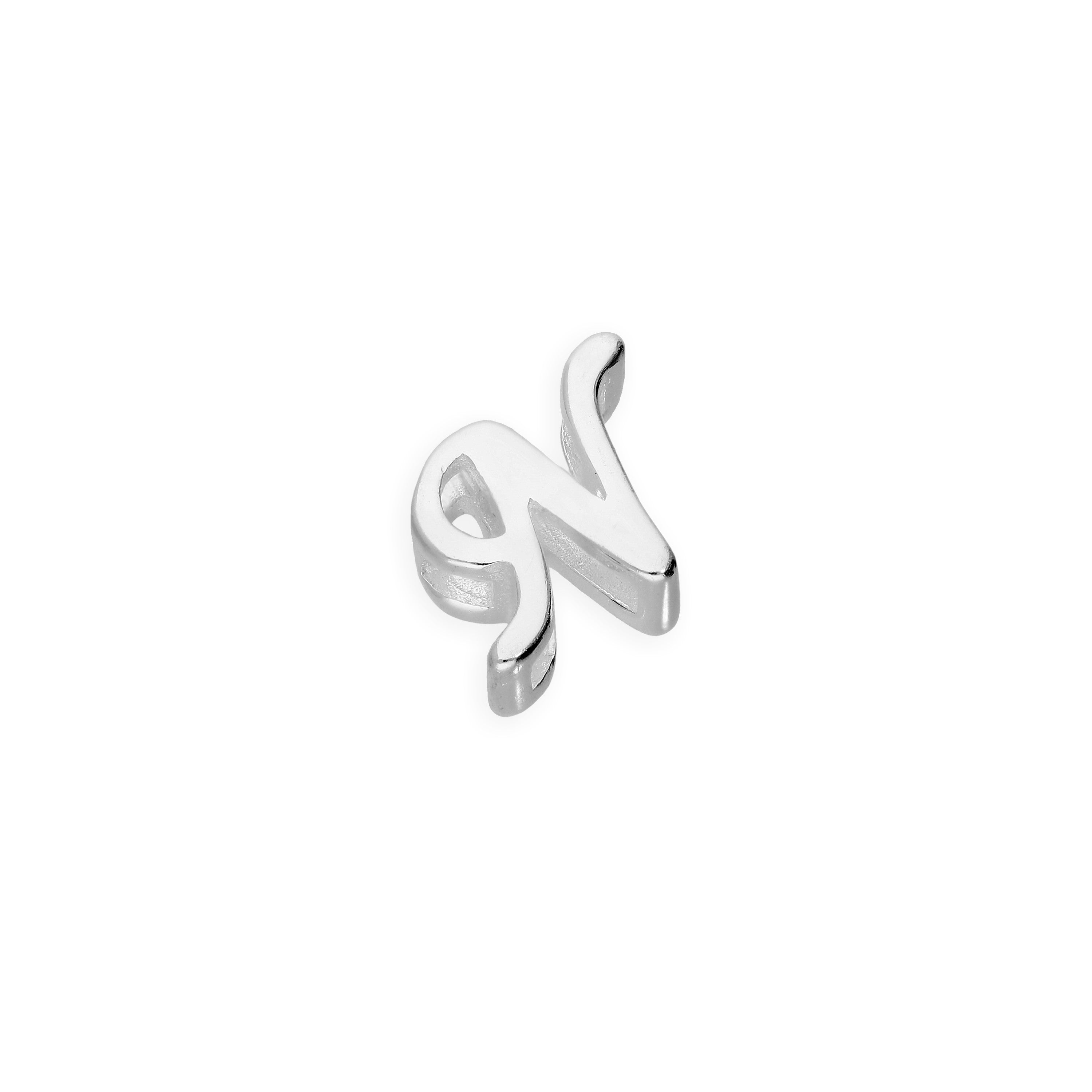 Sterlingsilber Charms mit schwimmenden, verschnörkelten Buchstaben A–Z