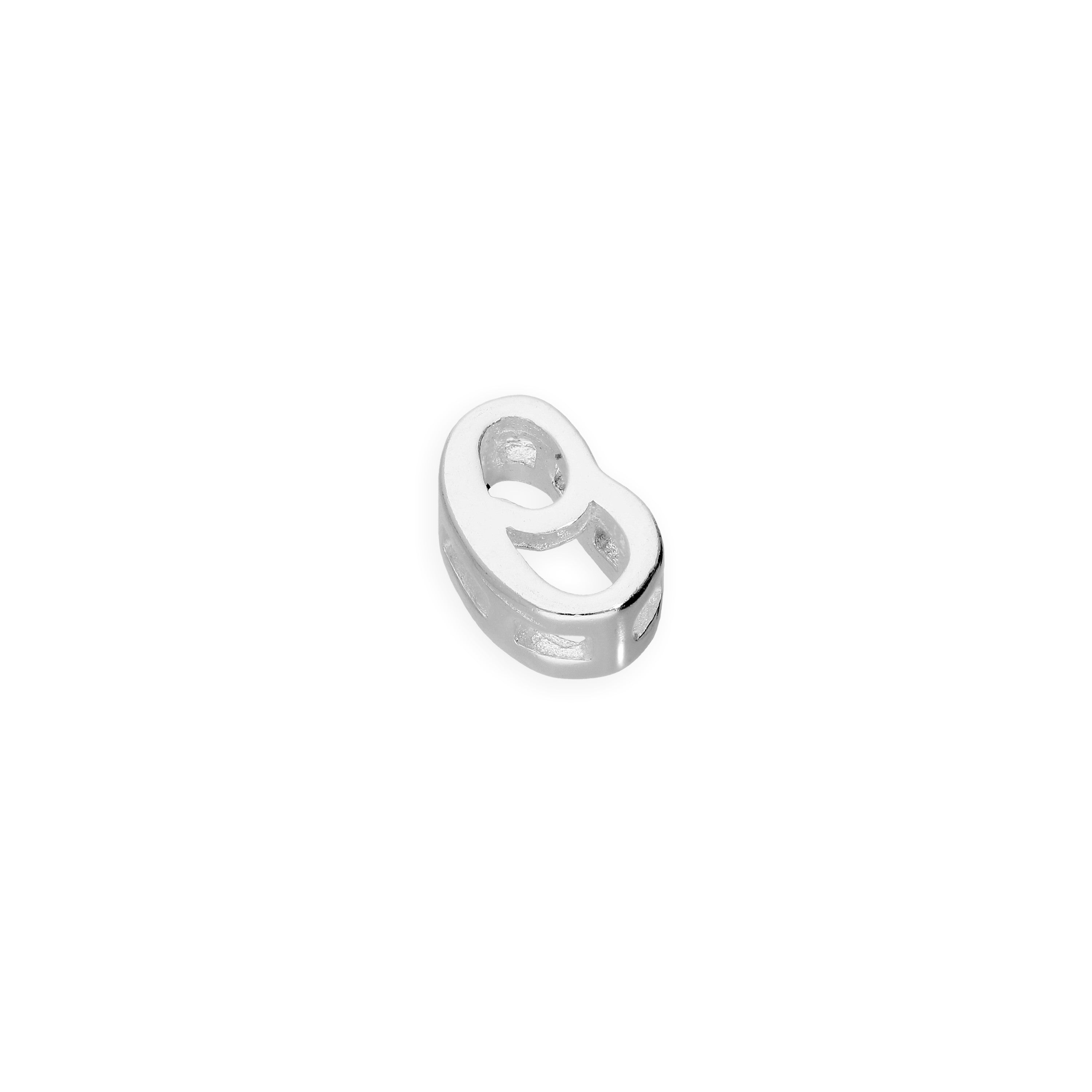 Sterlingsilber Charms mit schwimmenden, verschnörkelten Buchstaben A–Z