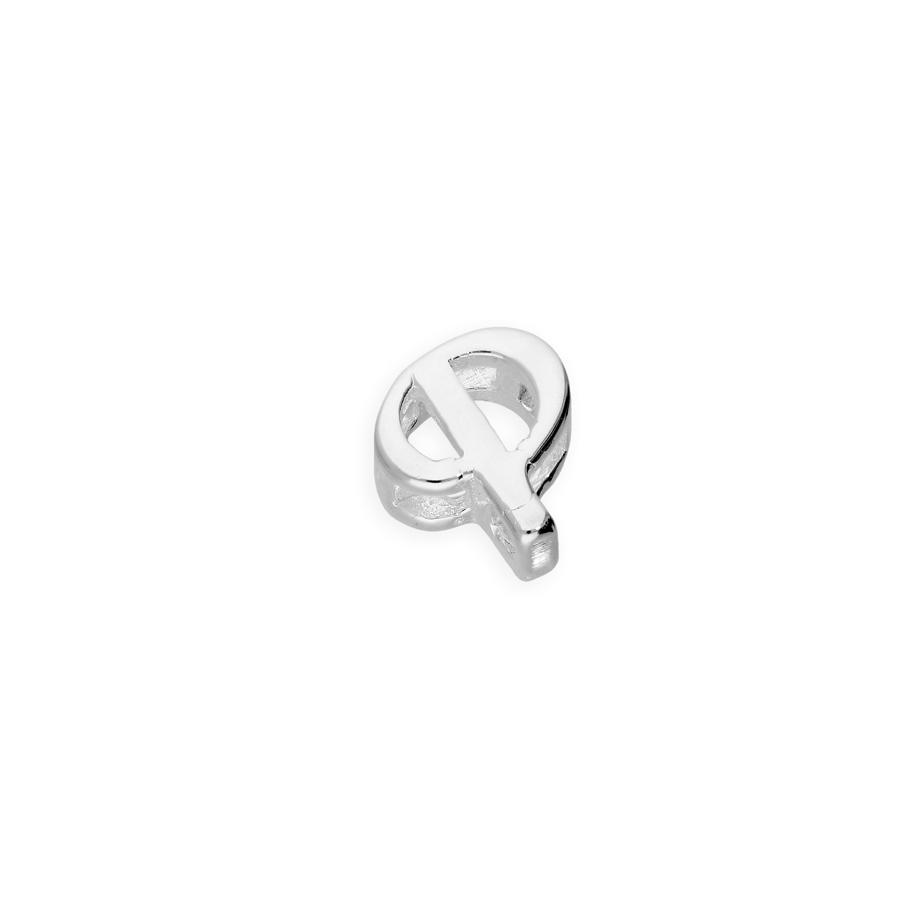 Sterlingsilber Charms mit schwimmenden, verschnörkelten Buchstaben A–Z