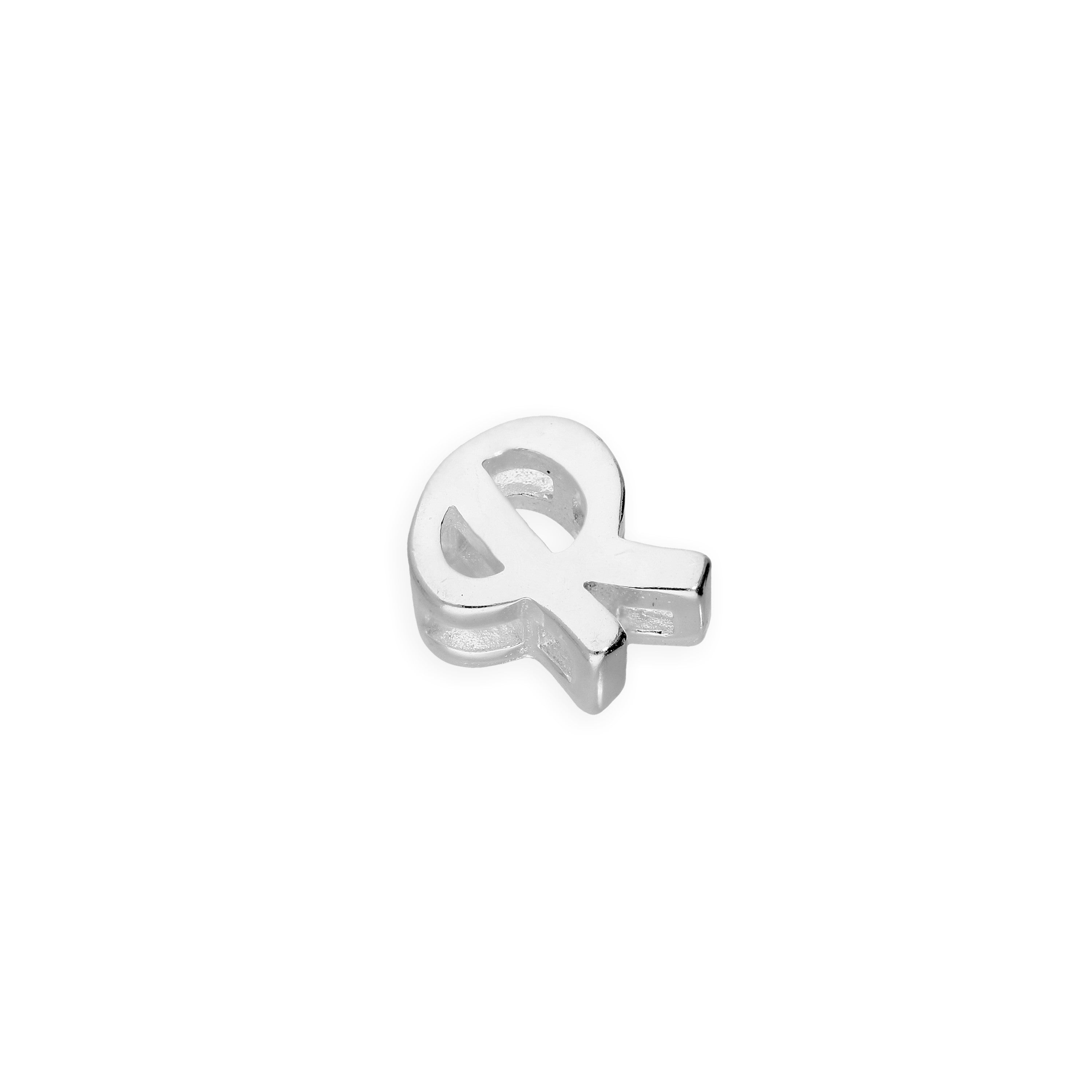 Sterlingsilber Charms mit schwimmenden, verschnörkelten Buchstaben A–Z