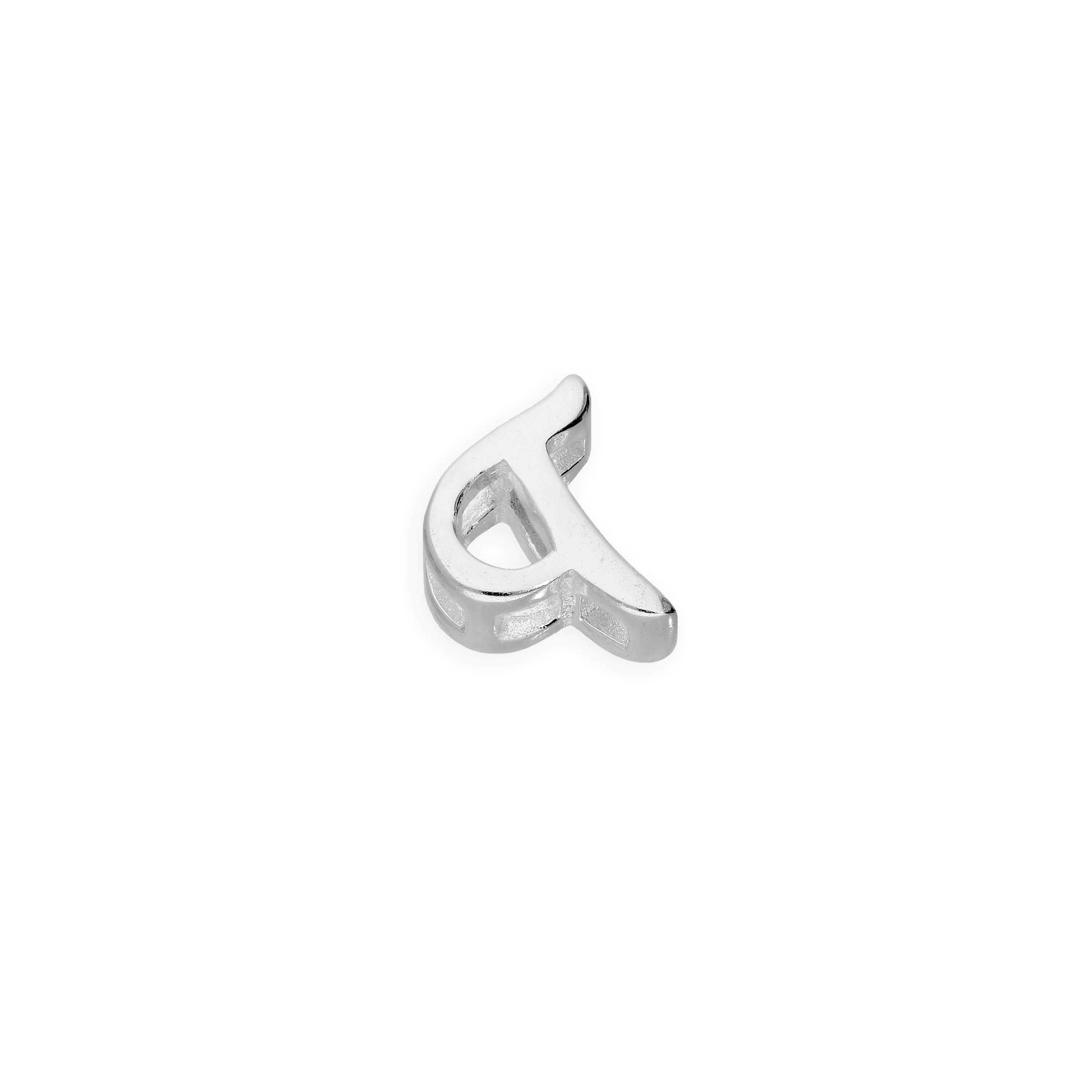 Sterlingsilber Charms mit schwimmenden, verschnörkelten Buchstaben A–Z
