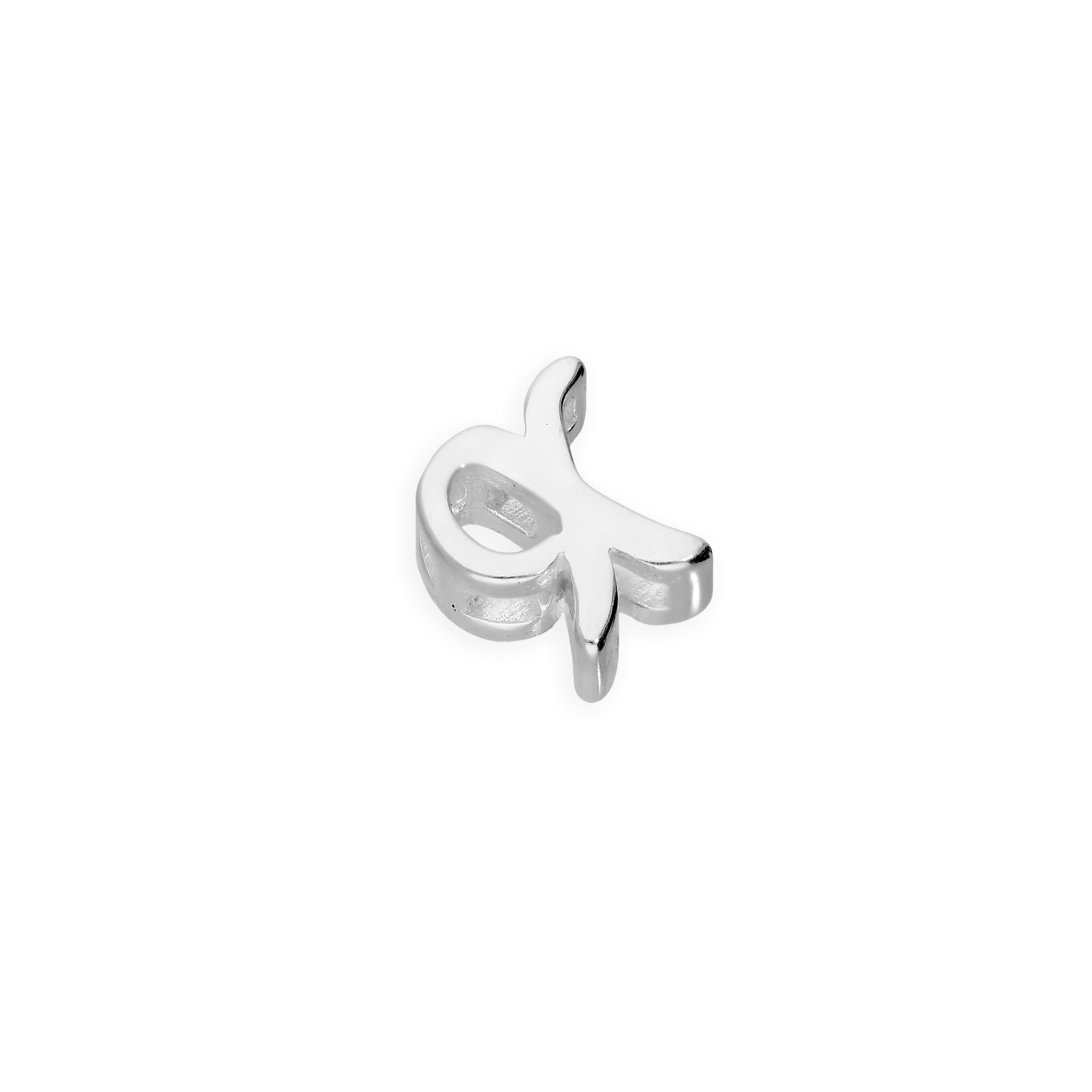Sterlingsilber Charms mit schwimmenden, verschnörkelten Buchstaben A–Z