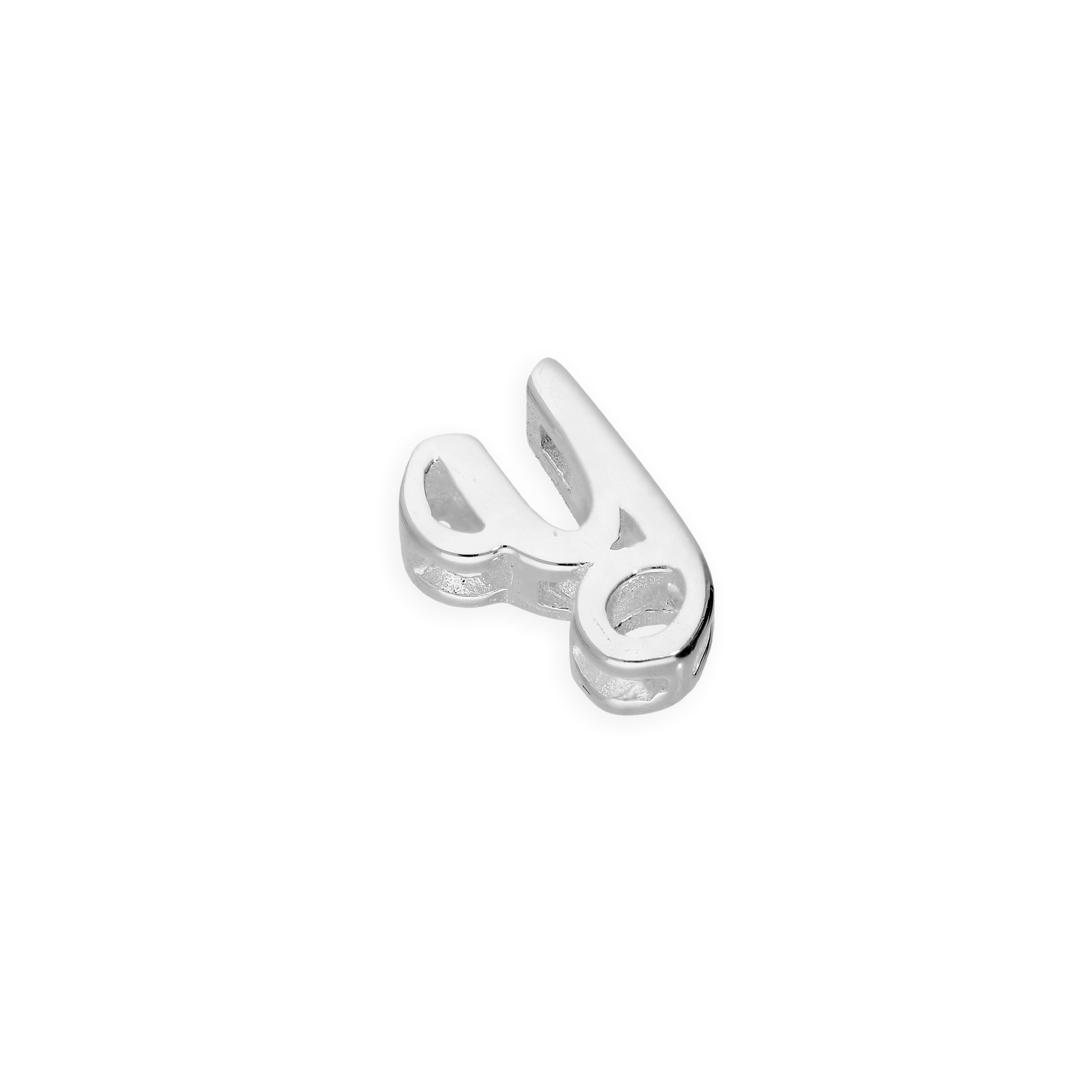 Sterlingsilber Charms mit schwimmenden, verschnörkelten Buchstaben A–Z