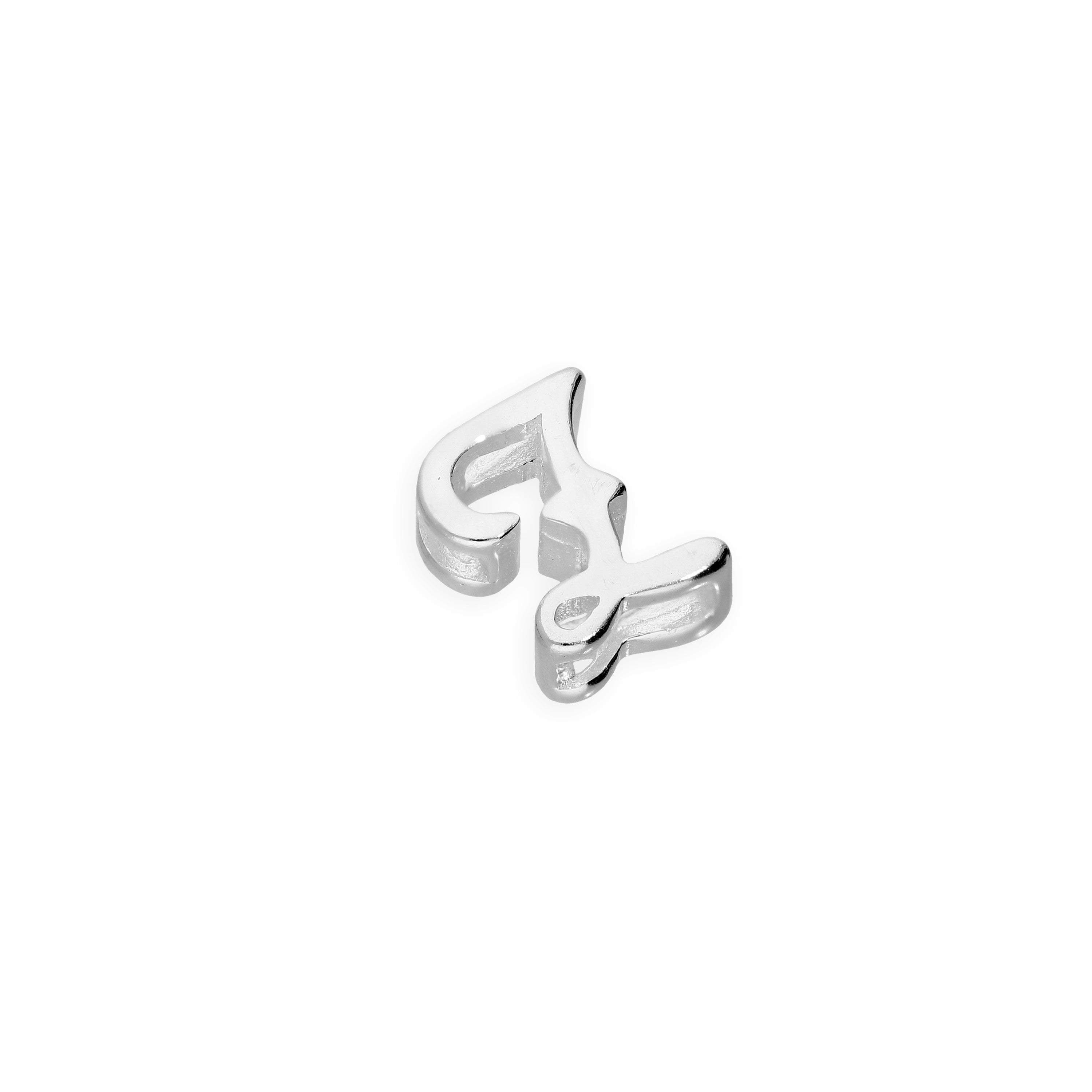 Sterlingsilber Charms mit schwimmenden, verschnörkelten Buchstaben A–Z