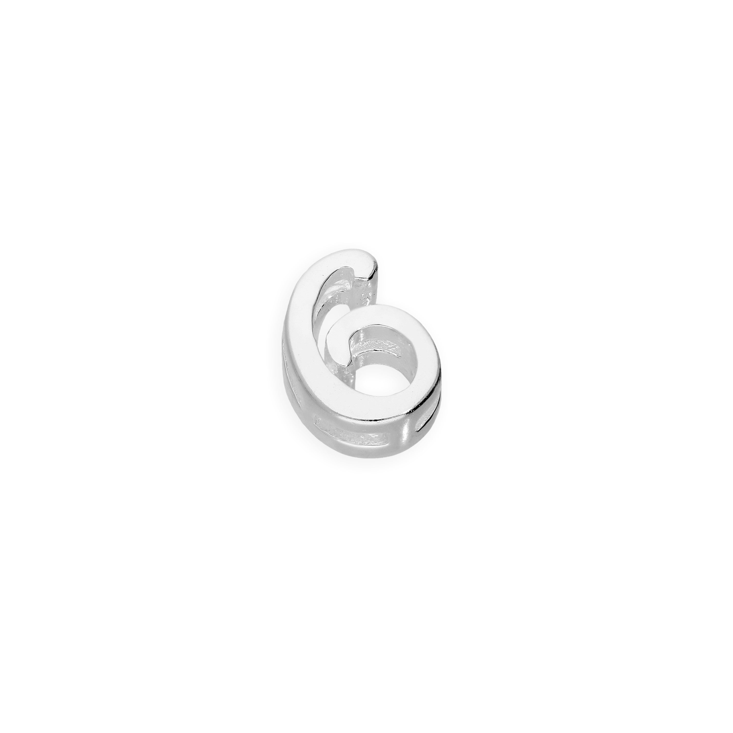 Sterlingsilber-Anhänger mit schwebenden Geburtstagszahlen 0–9