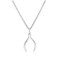 Halskette aus Sterlingsilber mit Wunschknochen