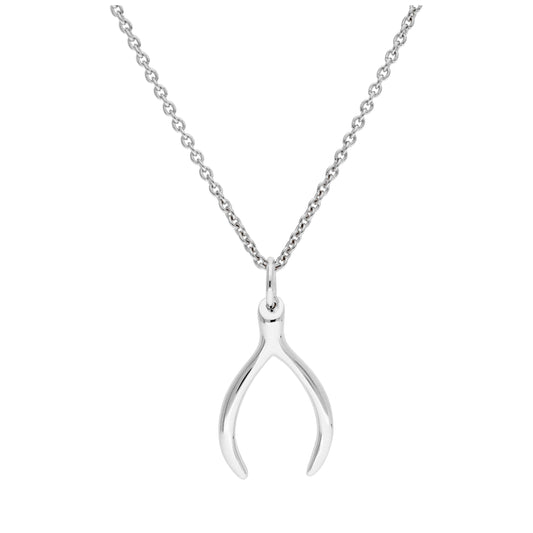 Halskette aus Sterlingsilber mit Wunschknochen