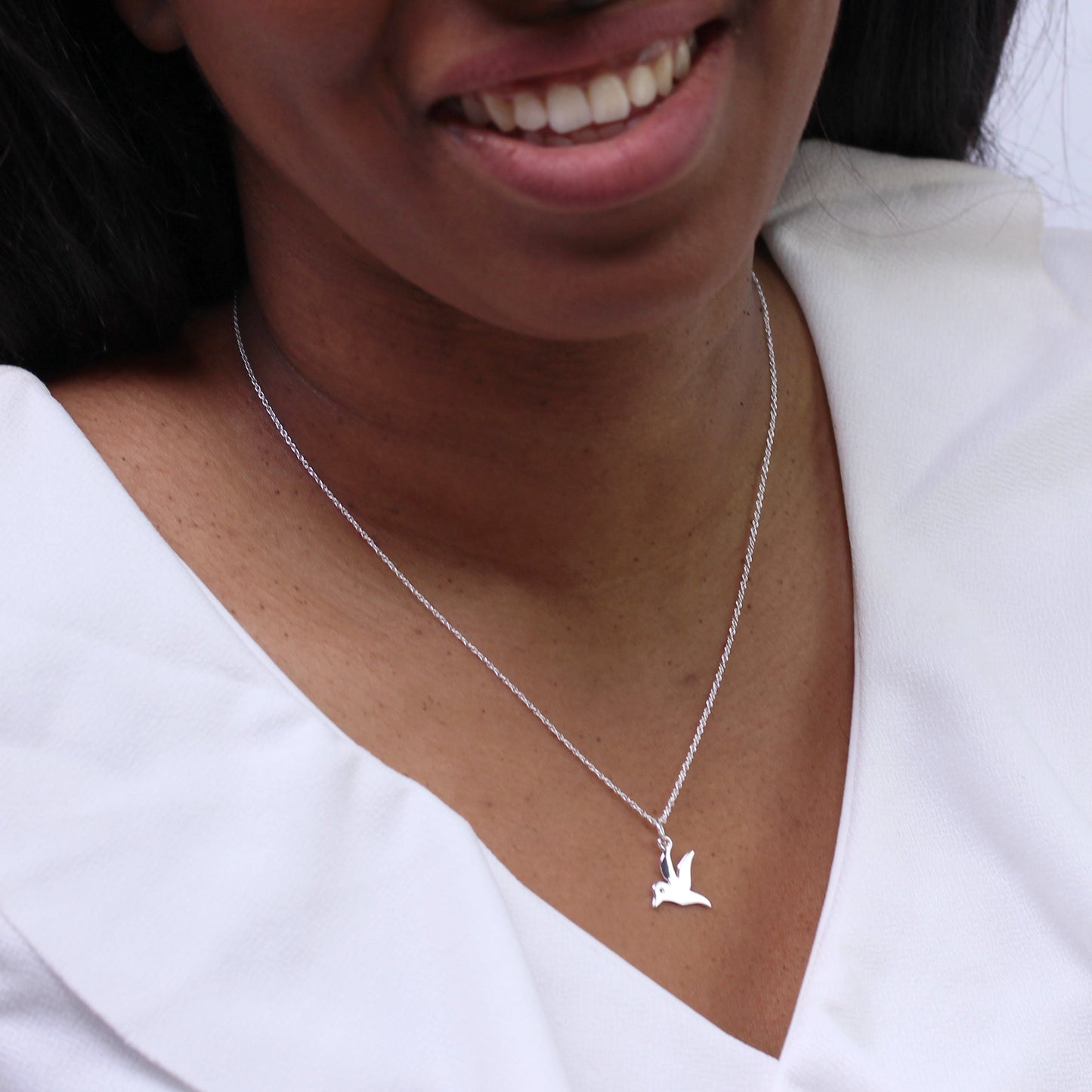 Anhänger aus Sterlingsilber mit Kolibri