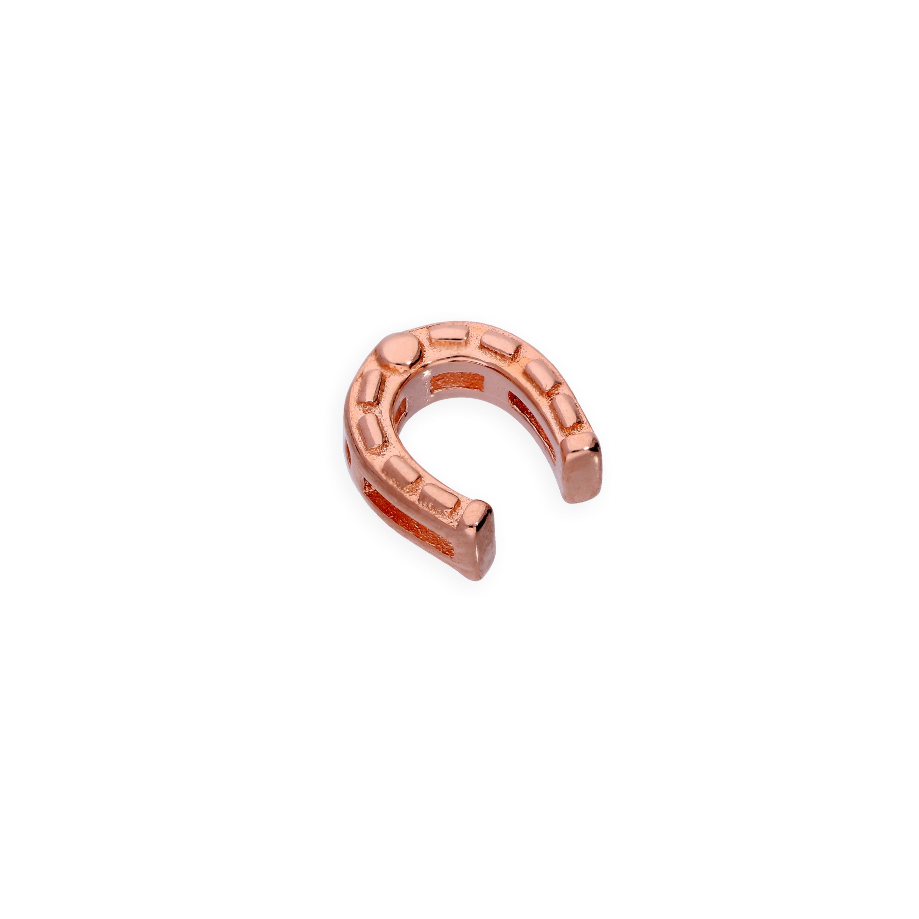 Rosévergoldet Sterlingsilber Glücks Hufeisen Anhänger