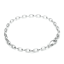 Bettelarmband aus Sterlingsilber mit leichter Rolo-Kette