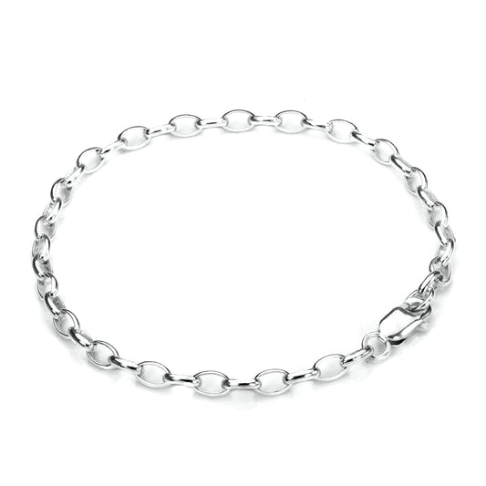 Armband aus Sterlingsilber mit leichtem Rolo-Kettenanhänger