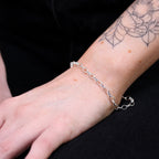 Armband aus Sterlingsilber mit leichtem Rolo-Kettenanhänger