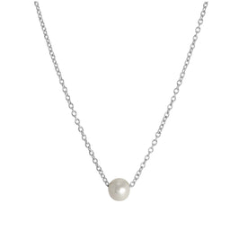 Sterlingsilber Verstellbar Halsband bis 45,5 cm Perle Halskette
