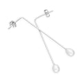 Sterlingsilber & Perle Hänge Ohrstecker
