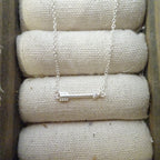 Sterlingsilber & Echt Diamant 45,5 cm Pfeil Halskette