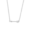 Sterlingsilber & Echt Diamant 45,5 cm Pfeil Halskette