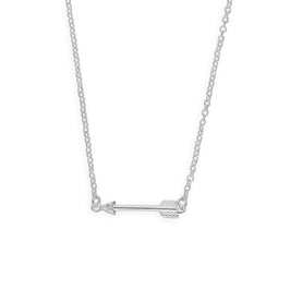 Sterlingsilber & Echt Diamant 45,5 cm Pfeil Halskette