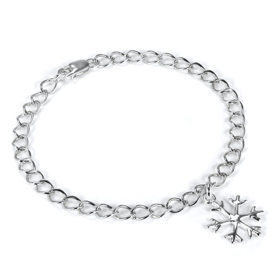 Sterling Silver Winter Snowflake Bracelet - jewellerybox