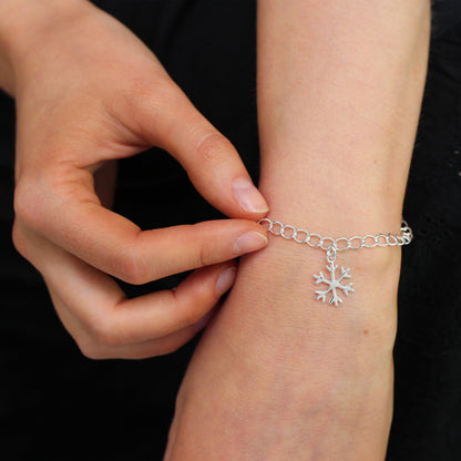 Sterlingsilber Winter Schneeflocke Armband