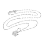 Sterlingsilber & Echt Diamant Pfotenabdruck Halskette