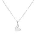 Sterlingsilber & Echt Diamant Herz Halskette